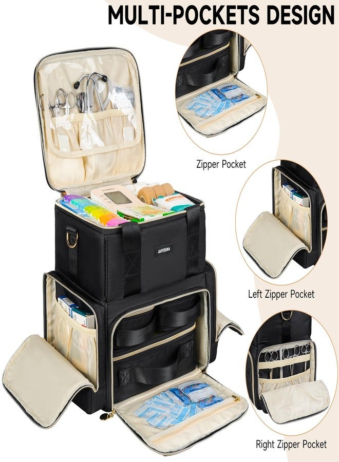 Jaffzora Large Medicine Bag with 3 Removable Cases, Medication Travel Bag with Multiple Storage Sections for Prescription Bottles, Vitamins & Medical Supplies, Black - Image 4